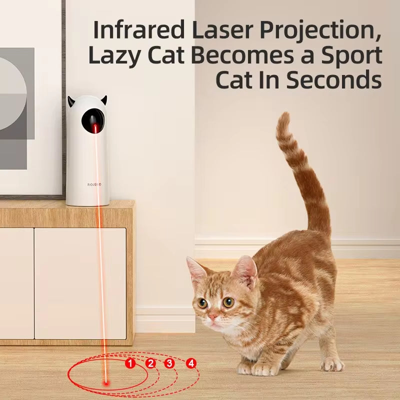 Automatic Cat Toys Interactive Smart Teasing Pet LED Laser Indoor Cat Toy Accessories Handheld Electronic Cat Toy for Dog