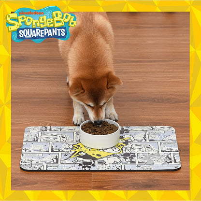 Spongebob Squarepants Dog Placemat, Non Slip Dog Mat - Silicone Dog Mat for Food and Water, Spongebob Dog Food Placemat, Dog Food Mat, Pet Feeding Mat, Dog Bowl Mat, Cat Food Mat, Pet Mat for Dog Bowl