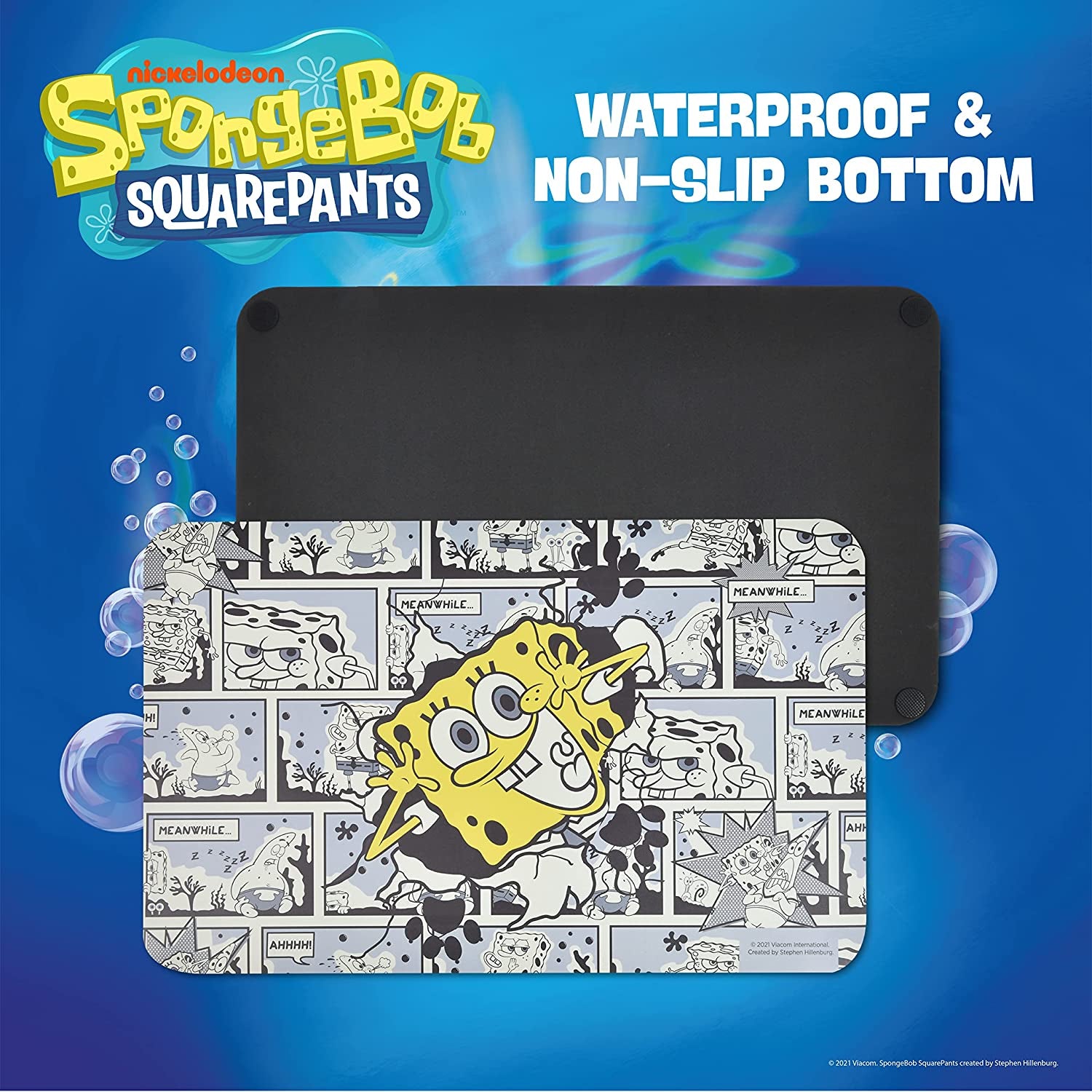 Spongebob Squarepants Dog Placemat, Non Slip Dog Mat - Silicone Dog Mat for Food and Water, Spongebob Dog Food Placemat, Dog Food Mat, Pet Feeding Mat, Dog Bowl Mat, Cat Food Mat, Pet Mat for Dog Bowl