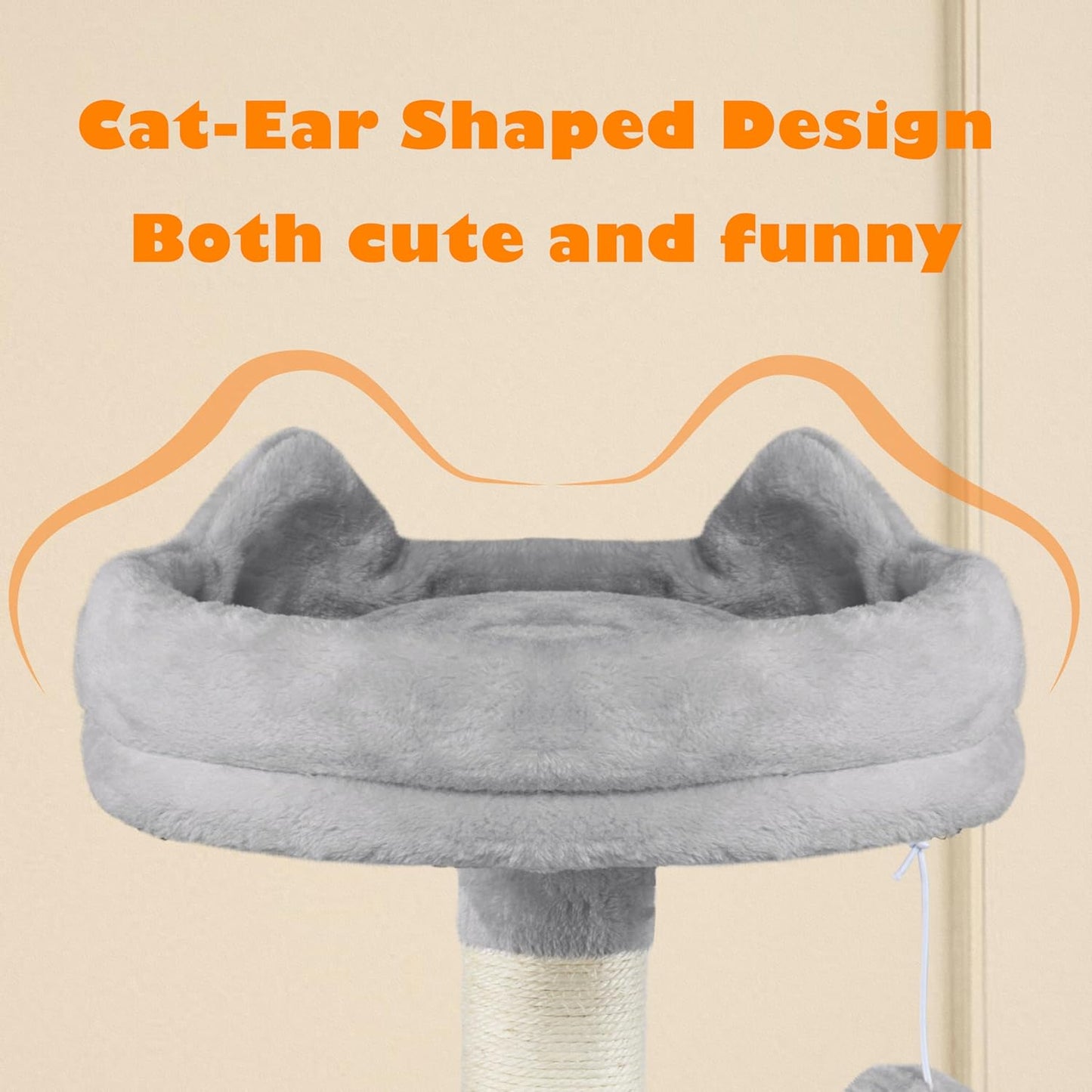 62.2 Inches Cat Tree Cat Towers Cat Condo with Platform & Hammock, Scratching Posts for Kittens Pet Play House with Plush Perch for Indoor Activity Relaxing