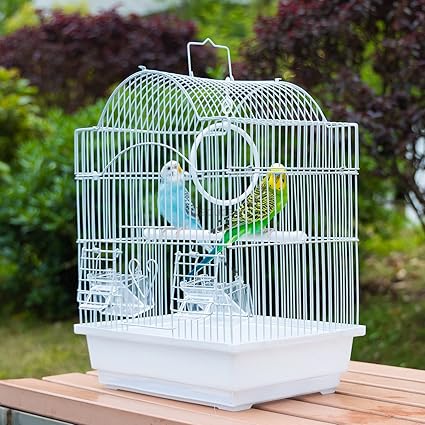 Birdcage Outing Parrot Cockatiel Wire Pet Cages for Birds Travel Carrier Wrought Iron Handheld Carrying Thrush Parrot Cage