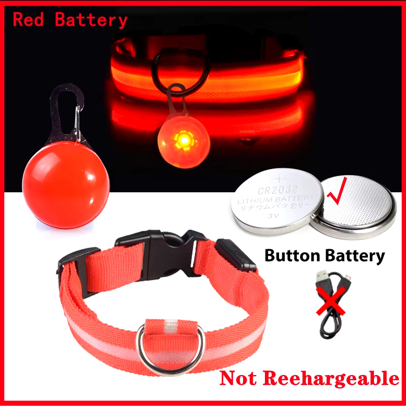 Usb Charging Glowing Dog Collar with Pendant Detachable Luxury Led Light Bright for Small Dogs Cat Night Safety Collar Wholesale